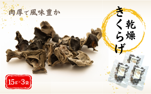 津久見産の肉厚乾燥きくらげ 15g×3袋 | キクラゲ 木耳 九州 大分県 【tsu005423】