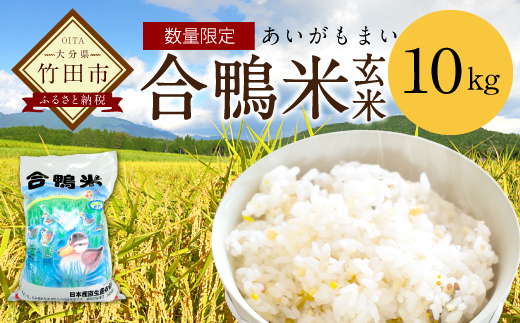 〈令和7年産〉合鴨米 玄米 10kg【2025年10月上旬～2026年10月上旬発送予定】