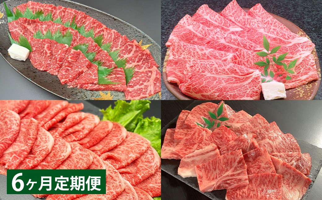 【6ヶ月定期便】 【焼肉・しゃぶしゃぶ食べ比べ】 おおいた和牛（赤身焼肉・赤身スライス・肩ロース焼肉・肩ローススライス） 各約400g 計約1.6kg