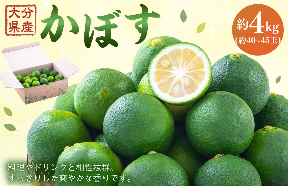 大分県産 かぼす 約4kg 約40～45玉 【2024年10月下旬まで発送予定】