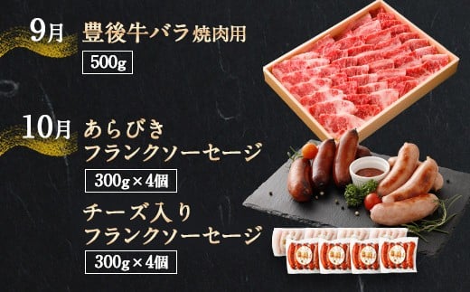 【お肉定期便 12回】おおいた豊後牛と大分県産肉加工品の頒布会 1年