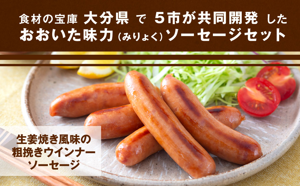 大分県産 おおいた味力 ソーセージセット 計1.14kg