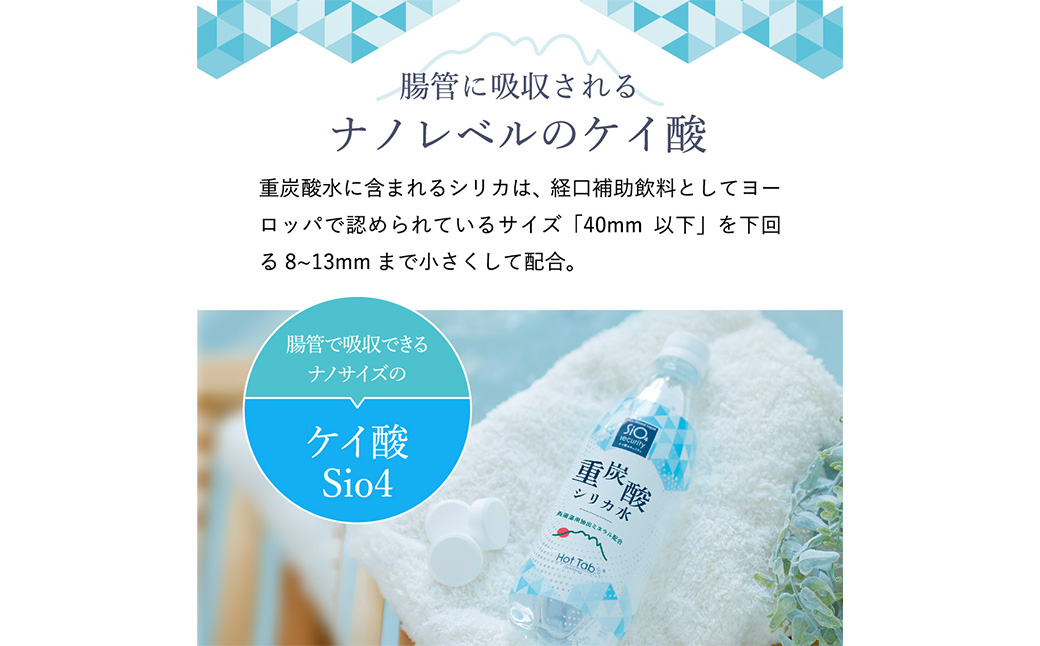 「ケイ素(シリカ)」配合！ 重炭酸シリカ水 500ml×24本 計12L