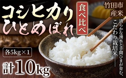 【 人気の2銘柄を食べ比べ！ 】 厳選国産米 2種セット 【 コシヒカリ × ひとめぼれ 】 （ 各5kg 計10kg ）