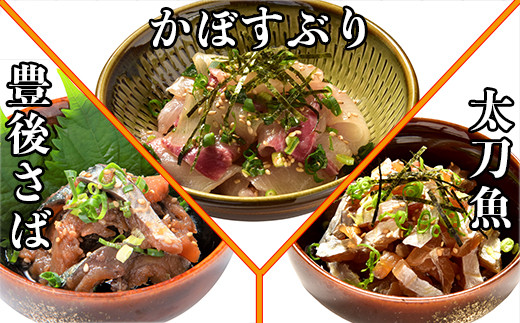 ＜3か月定期便＞りゅうきゅう9種定期便(関あじ・関さば・真鯛・本マグロ・豊後あじ・ぶり・かぼすぶり・豊後さば・太刀魚)[3種×各2食×3回] 海鮮丼 定期便 3回 3ヶ月 漬け丼 大分郷土料理 豊後絆屋 魚 冷凍 クール便 加工品 惣菜 刺身 海鮮 漬け 醤油漬 真空パック 小分け JAL機内食 関アジ 関さば 鯛 マグロ アジ ぶり かぼすぶり さば 太刀魚 ＜101-863＞