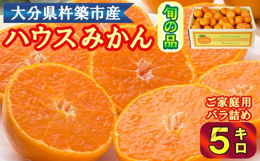 ハウスみかん約5kg（バラ詰め） みかん 温州 温州みかん 温州ミカン 5kg 甘い 柑橘類 糖度 6月 7月 ハウスみかん フルーツ 先行予約 九州 大分 杵築 ＜132-012＞