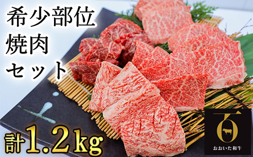 【年内配送】おおいた和牛希少部位4種焼肉食べ比べセット1.2kg（800g・400g各1箱）【匠牧場】 牛肉 焼肉 牛 焼肉用 和牛 おすすめ 国産 赤身 食べ比べ おおいた和牛 バーベキュー ＜102-013_5＞