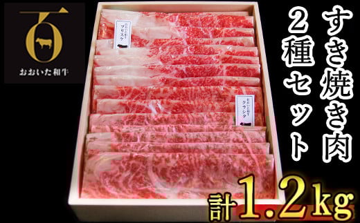 おおいた和牛 すき焼き用2種 計1.2kg（クラシタロース・ブリスケスライス ）【匠牧場】 牛肉 すき焼き しゃぶしゃぶ 牛 和牛 食べ比べ おすすめ 国産 すき焼き用牛肉 すき焼き肉 赤身 すき焼き用 しゃぶしゃぶ用 鍋 おおいた和牛 ＜102-024_5＞