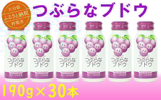 つぶらなブドウ 30本 190g ／ つぶらな つぶらなブドウ ジュース 清涼飲料水 人気 子供 おすすめ 果汁飲料 ご当地ジュース ぶどう ぶどうジュース 飲料 30本 詰めあわせ ギフト プレゼント セット 贈答 家庭用 JAフーズおおいた ＜131-104＞