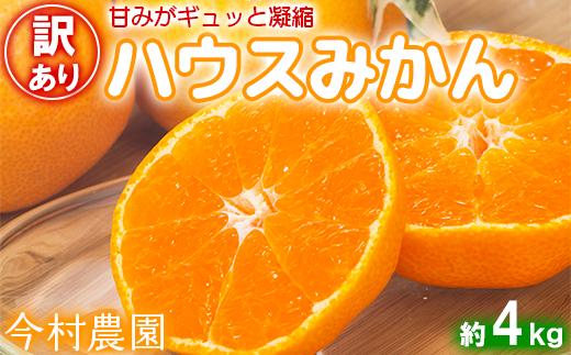 【訳あり・優品】今村農園のハウスみかん 約4kg みかん 柑橘 4kg わけあり 先行予約 7月 フルーツ ＜107-003＞