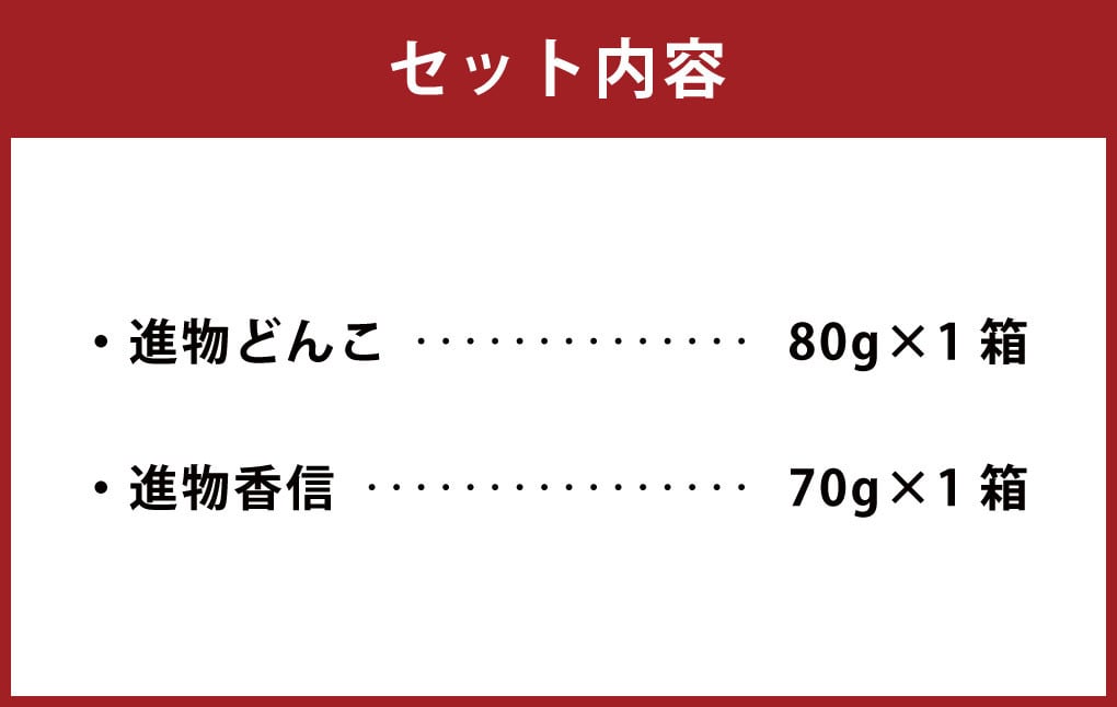 015-1225x1 進物どんこ 80g×1 進物香信 70g×1 計150g 乾燥 椎茸 きのこ 茸