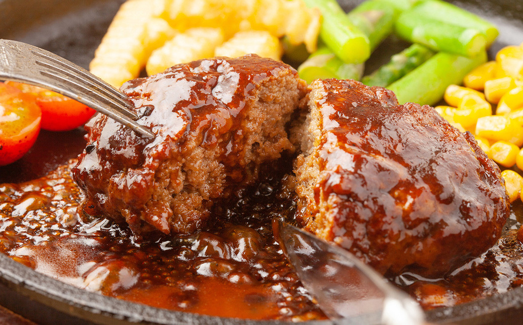 175-1210 【おおいた和牛 100%使用】デミ＆プレーン ハンバーグ ミックス セット 4個 計約440g 牛肉 肉 和牛 おかず 惣菜 冷凍 簡単調理 デミグラス