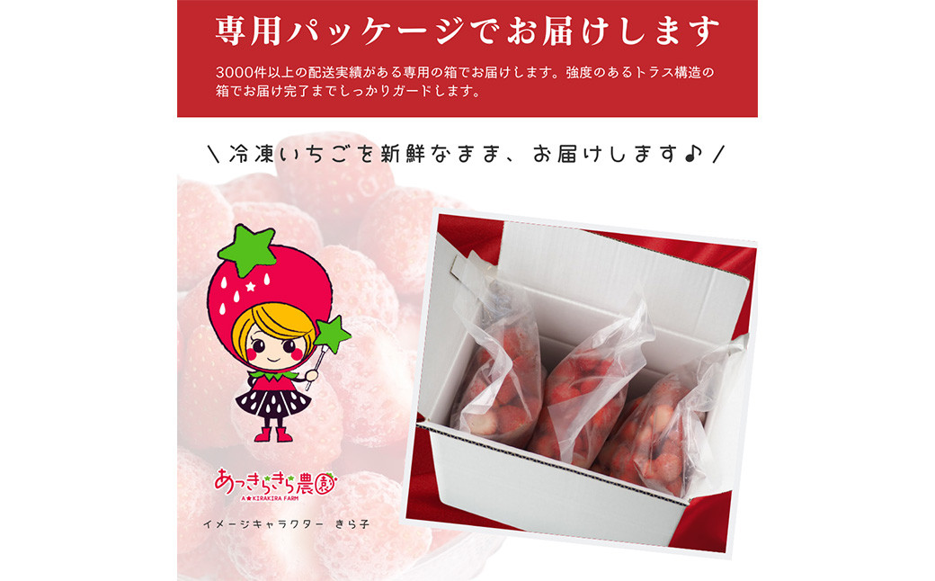105-1108 大分県産 冷凍いちご 約600g×3パック 合計約1.8kg 急速冷凍 個装 いちご イチゴ 苺 フルーツ 果実 完熟