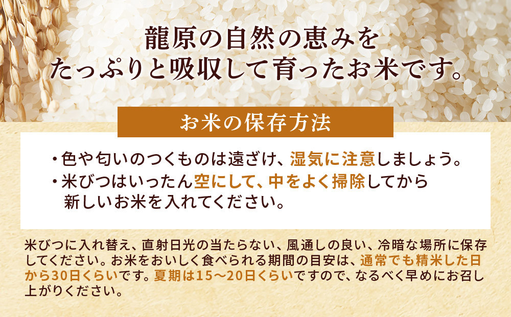 龍のひかり米 なつほのか（精米）4kg（2kg×2）