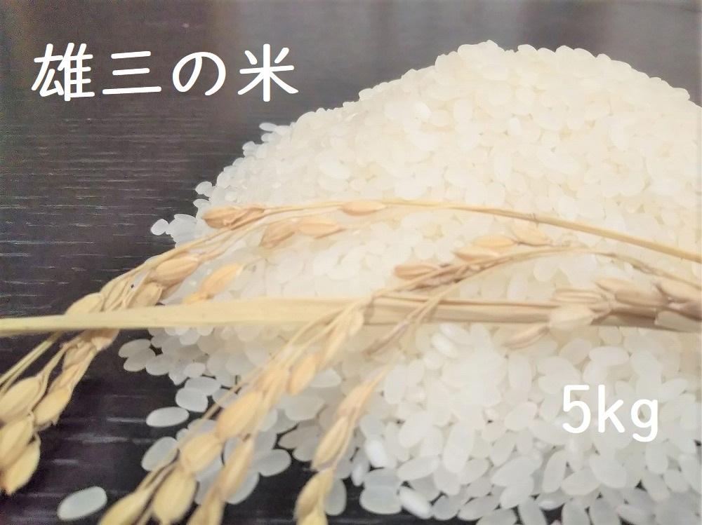 【精米】湯布院の旅館の板場さんからも認められた美味しいお米（雄三の米）5kg