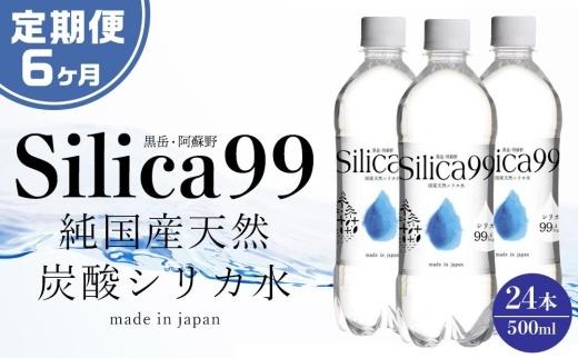 ＜６ヶ月連続お届け 定期便＞天然炭酸水Silica99　500ml×24本