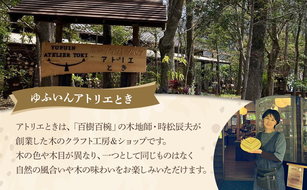 【ゆふいん・アトリエとき】幸せの木の葉皿 4枚セット（大小 各2枚）