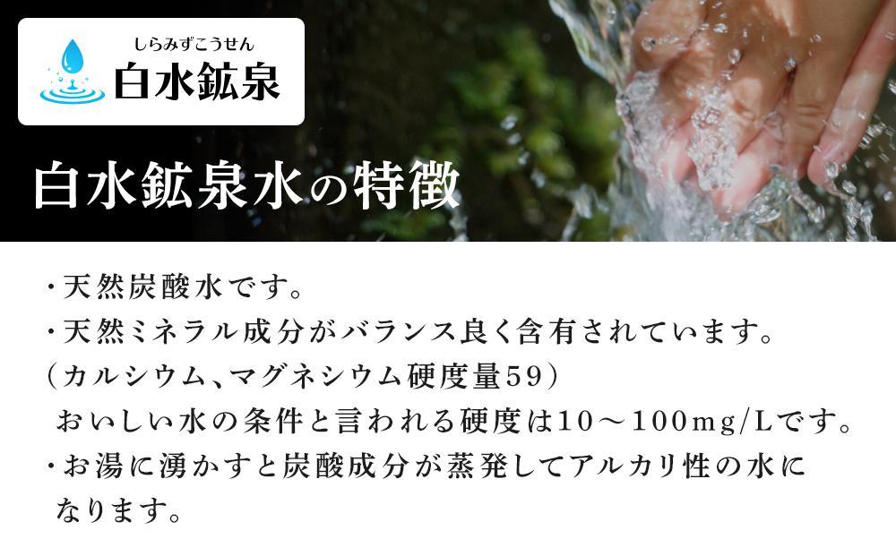 ＜12ヶ月連続お届け 定期便＞天然炭酸水　白水鉱泉　18Ｌ×1箱