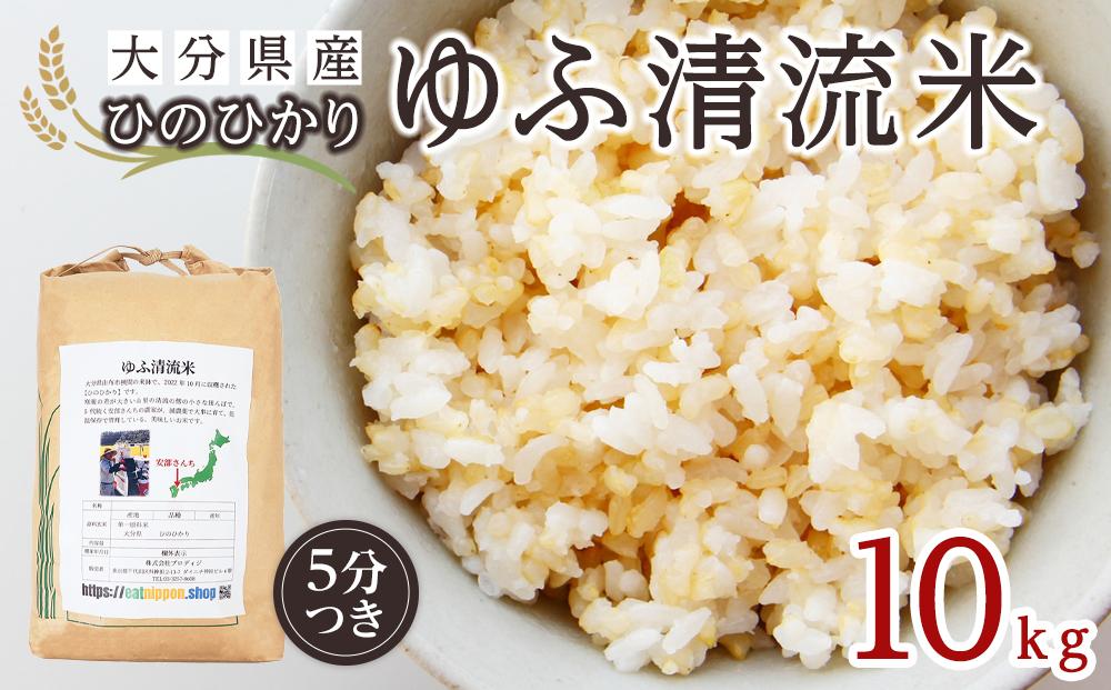 大分県産ひのひかり「ゆふ清流米」【5分つき】10kg