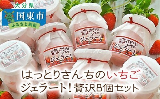 はっとりさんちのいちごジェラート！贅沢8個セット