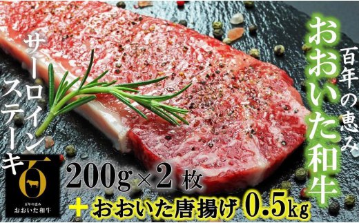 おおいた和牛サーロイン200g×2+鶏唐揚げ0.5kg
