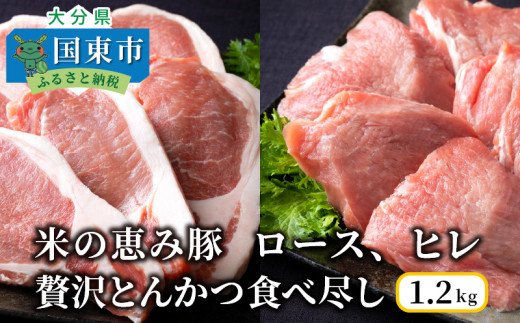 米の恵み豚/ロースとヒレの贅沢とんかつ食べ尽し1.2kg