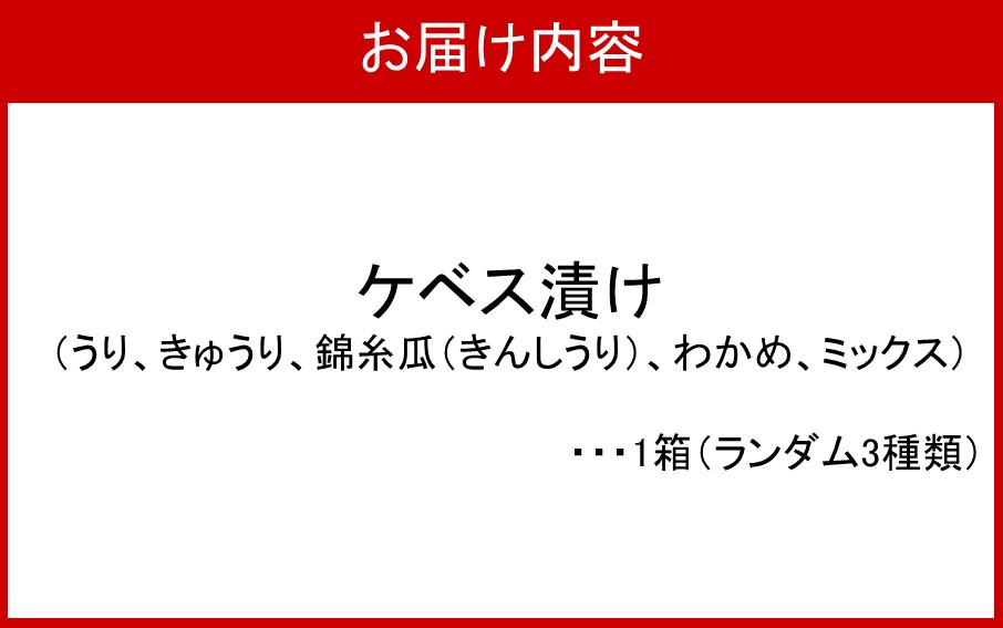 【10月から発送予定】西の関の酒粕で作ったこだわりの奈良漬け「季節のケベス漬け」1箱ランダム3種セット（計510g）_2106R