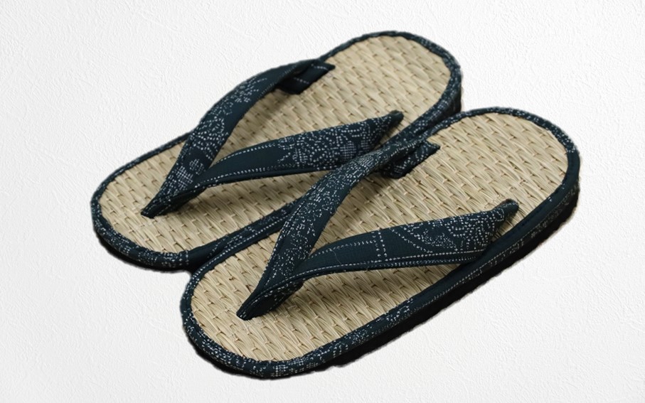 呉服屋さんの七島イ雪駄（男性用フリーサイズ）・通