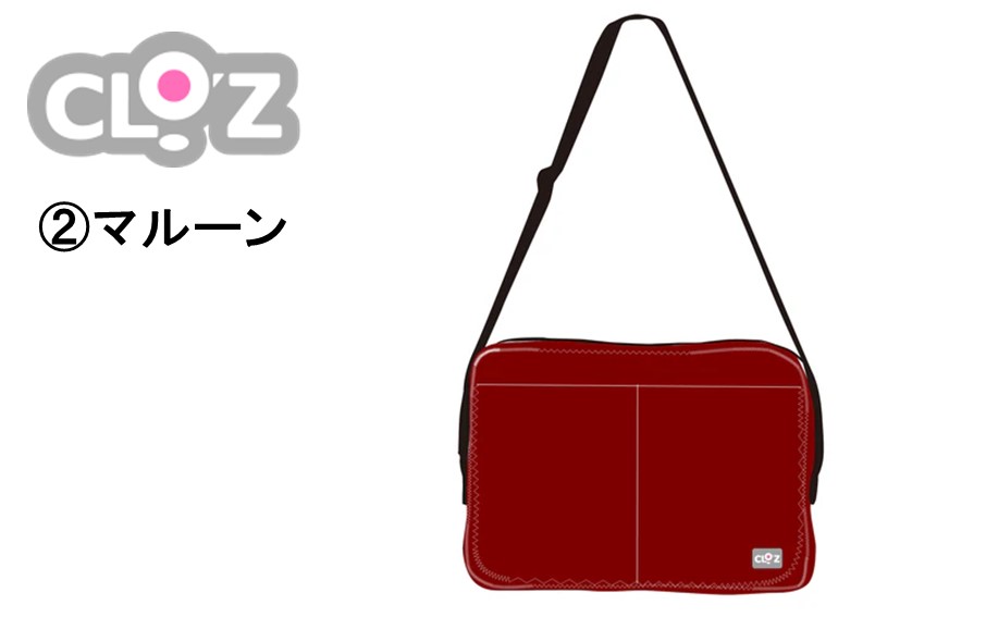 クロッツバッグ 防水素材 カラーズクラッチ マルーン_2664R-2