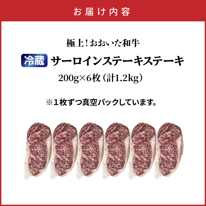 冷蔵発送/おおいた和牛サーロインステーキ1.2kg_1792R-6