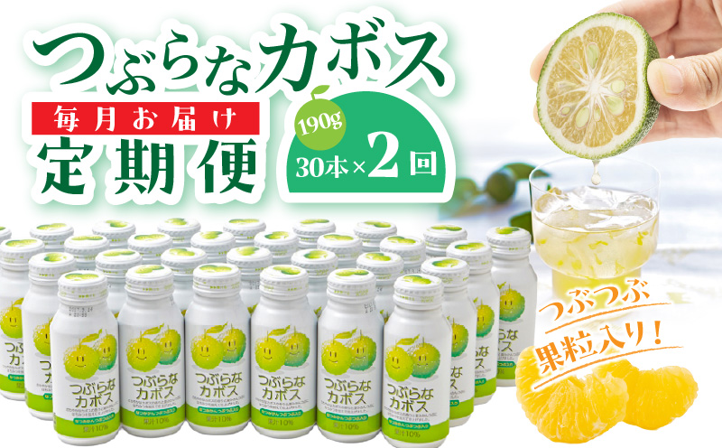 【毎月1ケース】つぶらなカボス　2回定期便_2726R-1