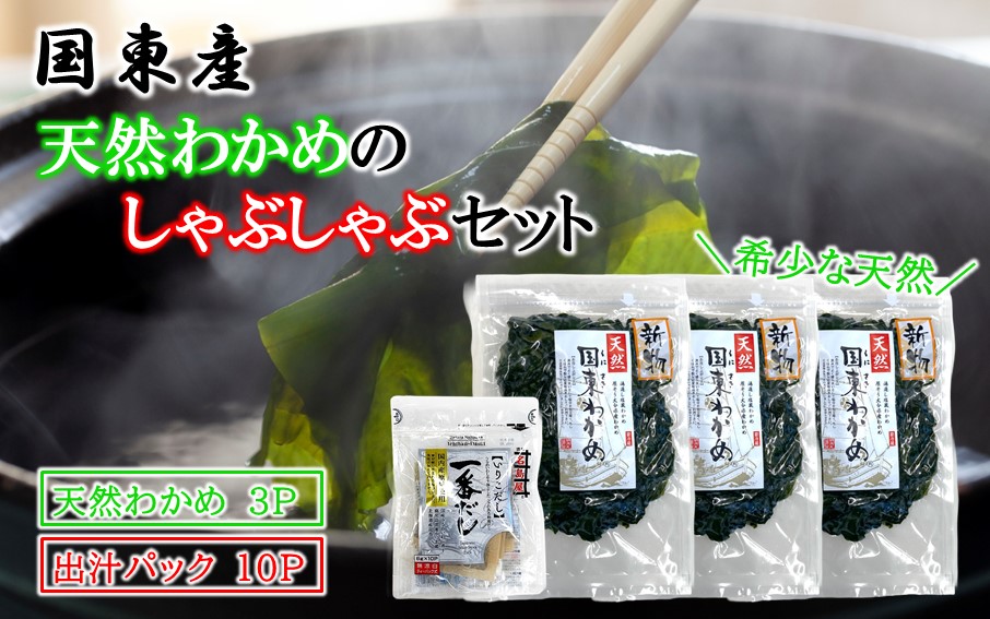 ＼テレビで紹介されました！／ 国東天然わかめのしゃぶしゃぶセット（湯通し塩蔵わかめ690g 厳選出汁パック付き）_2551R