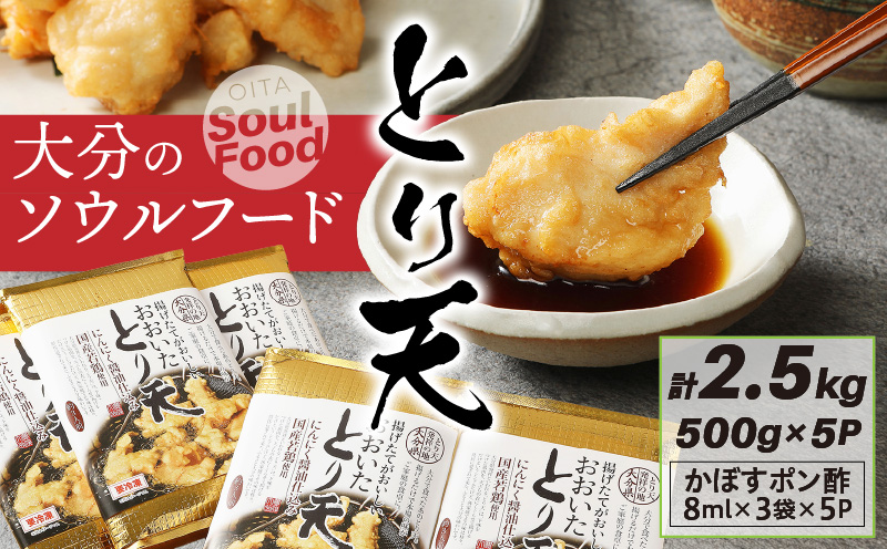 大分のソウルフード「とり天」2.5kg おおいた 名物 鶏天_29055A-2