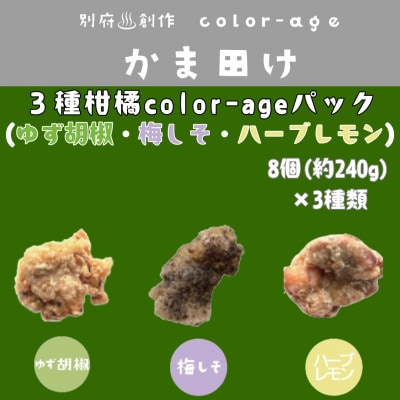 彩りからあげ　3種柑橘color-ageパック(ゆず胡椒・梅しそ・ハーブレモン)【配送不可地域：離島】【1649521】