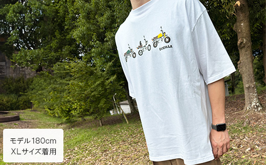GORILLA-Simple Tシャツ (ユニセックス)【XLサイズ　ホワイト】【1664565】