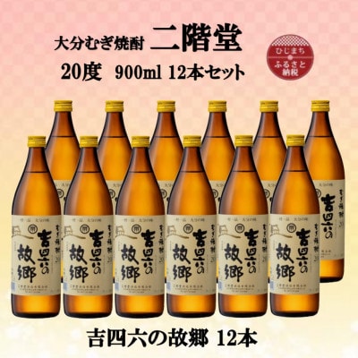 大分むぎ焼酎　二階堂吉四六の故郷20度(900ml)12本セット【1494466】