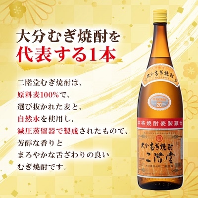 大分むぎ焼酎 二階堂20度6本セット(1800ml) AG20【1078143】