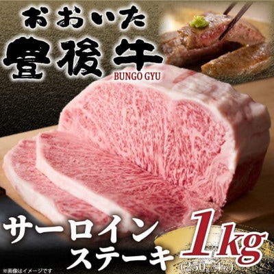 【毎月定期便】おおいた豊後牛サーロインステーキセット 1kg(250g×4枚)(日出町)全3回【配送不可地域：離島】【4074137】