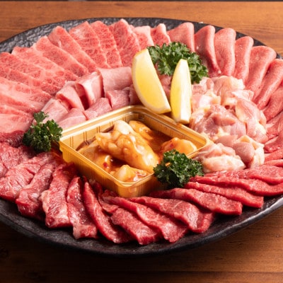 【のし付き】【お歳暮】五種のバラエティー焼肉セット つけだれ付き 計1kg【配送不可地域：離島】【1565789】