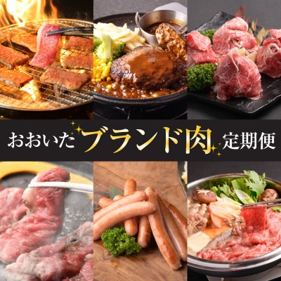 【毎月定期便】おおいたブランド肉定期便(つけダレ、ステーキソース付き)全6回【配送不可地域：離島】【4071446】