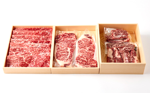 おおいた和牛 お楽しみセット(カルビ焼肉・赤身すき焼き・サーロインステーキ)【配送不可地域：離島】【1395461】