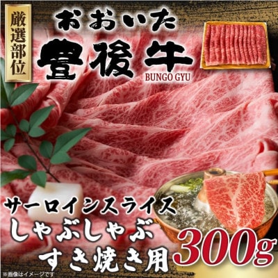 【毎月定期便】【厳選部位】おおいた豊後牛サーロインしゃぶしゃぶすき焼き用 300g(日出町)全6回【配送不可地域：離島】【4074143】