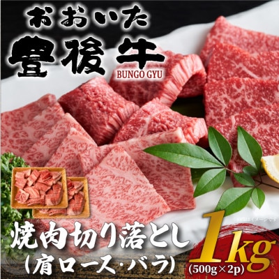 おおいた豊後牛焼肉切り落とし 1kg(500g×2P)(日出町)【配送不可地域：離島】【1571737】