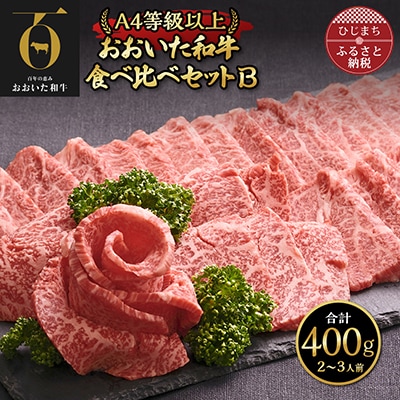 おおいた和牛 食べ比べセットB( 上カルビ ＆ 上ロース )(合計400g)2〜3人前【配送不可地域：離島】【1292973】