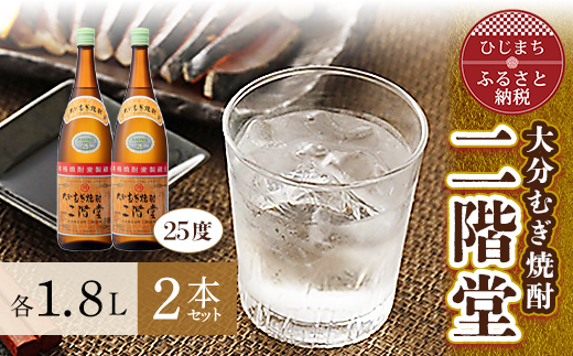 大分むぎ焼酎 二階堂25度2本セット(1800ml)AG06【1078133】
