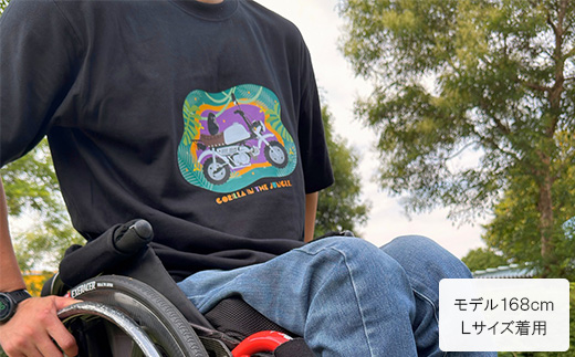 GORILLA-Jungle Tシャツ (ユニセックス)【Lサイズ　ブラック】【1656622】