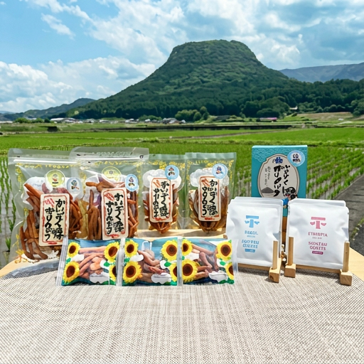 かいぞくかりんとうとドリップコーヒーのセット(Bコース) かりんとう ドリップコーヒー セット 手作業 職人 国産 無添加 素材 サクサク 食感 懐かしさ 素朴 味 人気 小さなお子様 年配 安心 自家焙煎 お菓子 おやつ コーヒー 焙煎 季節限定 スイーツ ブレンド 伝統 食品 梱包