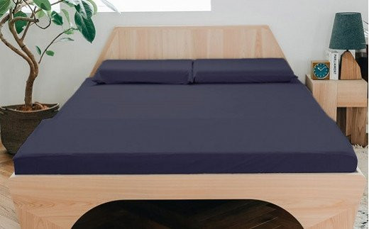 ブレインスリープ マットレス クイーン ＋ オーガニック カバー ミッドナイトネイビー / 寝具 クール 快眠 安眠 洗える 通気性 リラックス サステナブル