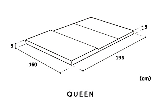 ブレインスリープ マットレス クイーン ＋ オーガニック カバー ミッドナイトネイビー / 寝具 クール 快眠 安眠 洗える 通気性 リラックス サステナブル