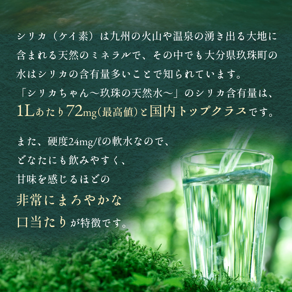 【数量限定】天然水 シリカ 525ml × 24本 ＜シリカちゃん〜玖珠の天然水〜＞  水 水 500ml 500ml 天然水 天然水 ラベルレス 天然シリカ 水 天然シリカ水 ミネラルウォーター 国産 保存可能 水 防災 備蓄 シリカ水 シリカ水 SDGs